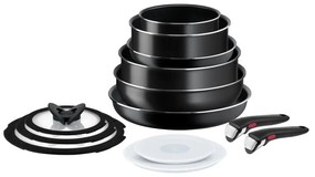 Zestaw garnków aluminiowych 13 szt. INGENIO EASY COOK &amp; CLEAN BLACK L1549023 – Tefal