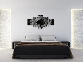 Obraz - czarno - białe szachy (125x70 cm)