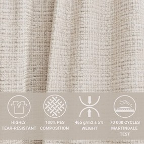 Kremowy rozkładany/ze schowkiem narożnik z tkaniny szenilowej (lewostronny/z szezlongiem) Maze – Maison de Rêve