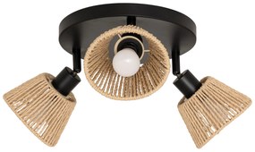 Lampy sufitowe MYHA 3 klosze z plecionego papieru, 3 x Ø 25 cm