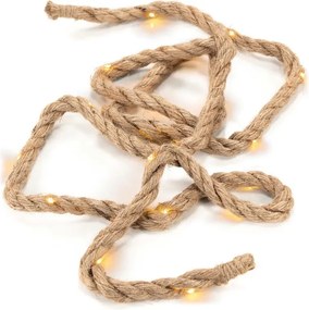 Ozdobna lina z oświetleniem LED, 25 LED, ciepła biel