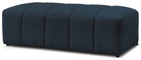 Ciemnoniebieski podnóżek z materiału bouclé Annecy – Bobochic Paris