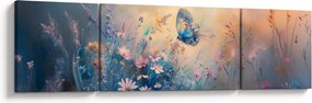 Obraz - Łąka z motylem (170x50 cm)