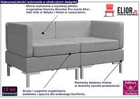 2 jasnoszare segmenty narożne do zestawu Gova