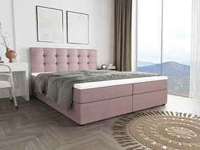 BEDANTE Łóżko kontynentalne Fado 2 140x200 Cosmic 14, różowy, pojemnik na pościel