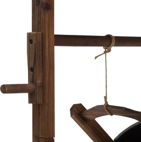 Outsunny fontanna ogrodowa fontanna ozdobna fontanna wodospad lite drewno kolor brązowy