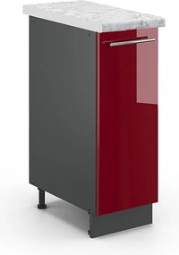 Szafka apteczna bordowa czerwień wysoki połysk 30x60x82 fame-line