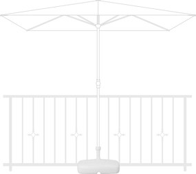 Derby Stojak na parasol balkonowy 17 l - biały plastik