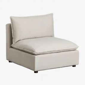 Fotel Z Tkaniny I Drewna Estefan Kremowa Tapioca - Sklum