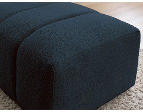 Ciemnoniebieski podnóżek z materiału bouclé Annecy – Bobochic Paris