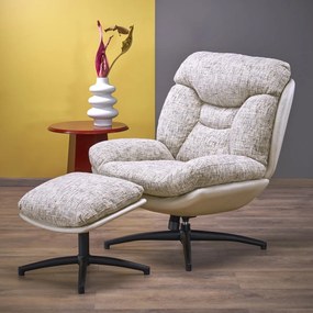 Obrotowy fotel z podnóżkiem i funkcją kołyski Kronos Halmar