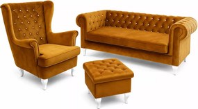 Tapicerowany zestaw wypoczynkowy Chesterfield Asti