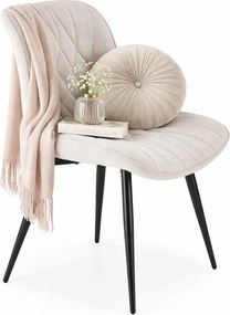 Pikowane nowoczesne kremowe krzesło B5-R41