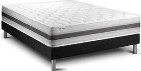 lózka z materacem VITAL SPRING RECOVER 135 x 190 cm Rama lózka Czarny