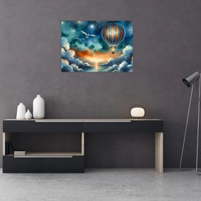 Obraz na szkle - Lot pod nocnym niebem (70x50 cm)