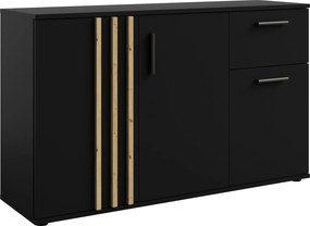 Komoda TECTONIC 119,8 cm do Salonu Sypialni z Szufladą Czarny