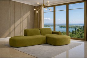 Narożnik Cursal Atelier, tkanina Salvador, Oliwkowy, Prawy