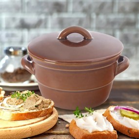 Orion Ceramiczny garnek do smalcu z pokrywką, 0,7l