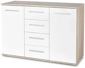 Komoda Kaloe C3 - biała + dąb sonoma