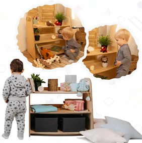 Regał na zabawki Montessori