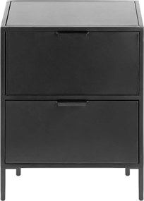 Czarna stalowa szafka nocna Shantay – Kave Home