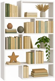 Biały rozsuwany regał na książki S5-D60