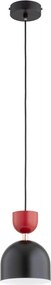 Lampa wisząca na lince ENTORI 1xE27/15W/230V czarny/czerwony