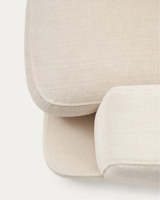 Beżowy narożnik z tkaniny szenilowej (lewostronny/z szezlongiem) Gala – Kave Home