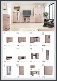 Pojemna biała komoda z 4 szufladami 120 cm do salonu