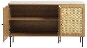 Niska komoda w dekorze dębu w naturalnym kolorze 140x80 cm Pensacola – Unique Furniture