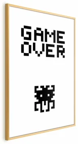 Plakat Game over 29,7x42 cm z ramą złotą bez marginesu ARTGEIST B