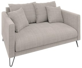 Jasnobrązowa sofa z tkaniny szenilowej 140 cm Freya – Ropez