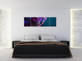Błyszczący obraz kobiety (170x50 cm)