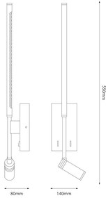 Kinkiet Torch Biały 6W+3W 4000K