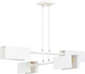 Biała nowoczesna loftowa lampa wisząca - D019 R8-E61