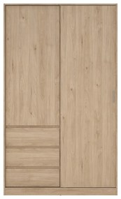 Szafa w dekorze dębu z drzwiami przesuwnymi w naturalnym kolorze 119x200x60 cm Naia – Tvilum