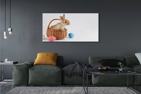 Duży obraz na płótnie Zające i Jajka Wielkanocne