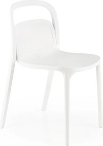 Białe minimalistyczne krzesło ogrodowe sztaplowane R3-S72