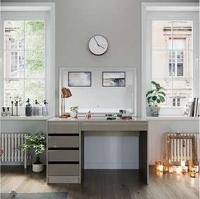 Toaletka szary wysoki połysk 120x55x75 sherry