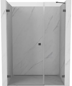 Mexen Lunar-B drzwi prysznicowe uchylne lewe 120 cm, transparent, gun metal - 832S-120-050-95-00-L