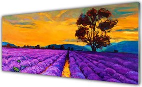 Szkło do Kuchni na Ścianę Rozległe Pole Pod Niebem