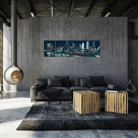 Obraz miasta nocą (170x50 cm)