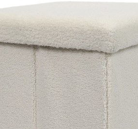 Pufa ze schowkiem boucle BINI, 38 x 38 x 38 cm