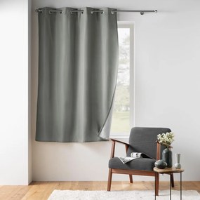 Szara zasłona termiczna/wygłuszająca z mikrowłókna 135x180 cm Micropolar – douceur d'intérieur