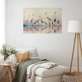 Plakat Ptaki nad jeziorem 60x40 cm bez ramy bez marginesu ARTGEIST B