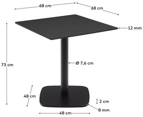 Metalowy stół ogrodowy 68x68 cm Dina – Kave Home