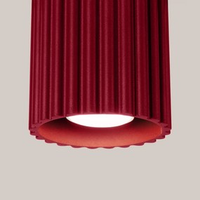 Plafon AURA 1 burgund GU10 ryflowany SOLLUX  LIGHTING