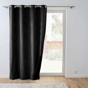 Czarna aksamitna zasłona termiczna 140x260 cm Polarchic – douceur d'intérieur