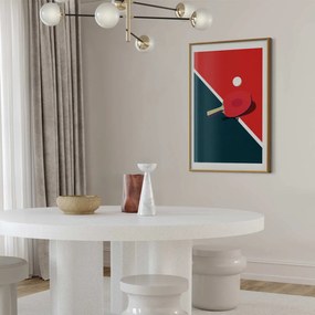 Plakat Tenis stołowy 29,7x42 cm z ramą złotą z marginesem ARTGEIST B
