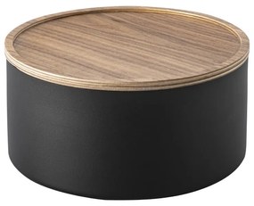 Czarny metalowy pojemnik z pokrywką ø 22x11 cm Rin – YAMAZAKI